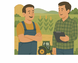 Illustration von einem Kundengespräch